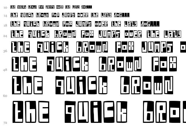 FE Box Font font waterfall